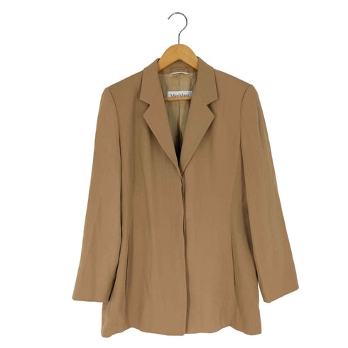 マックスマーラ MAX MARA 00s イタリア製 銀タグ ウール 比翼ジャケット レディース JPN:42