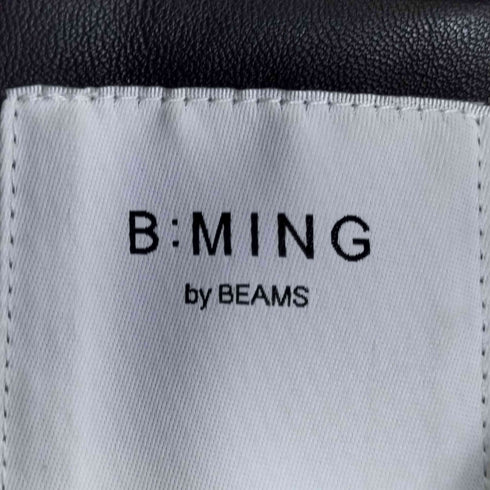 ビーミングバイビームス B:MING by BEAMS ラムレザー シングル ライダースジャケット レディース JPN:M
