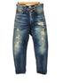 アルマーニジーンズ ARMANI JEANS イタリア製 J09 Antifit-LowCrotch ロゴ パッチ 立体裁断 ダメージ スリム デニム パンツ メンズ W:29 L:34