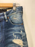 アルマーニジーンズ ARMANI JEANS イタリア製 J09 Antifit-LowCrotch ロゴ パッチ 立体裁断 ダメージ スリム デニム パンツ メンズ W:29 L:34