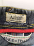 アルマーニジーンズ ARMANI JEANS イタリア製 J09 Antifit-LowCrotch ロゴ パッチ 立体裁断 ダメージ スリム デニム パンツ メンズ W:29 L:34