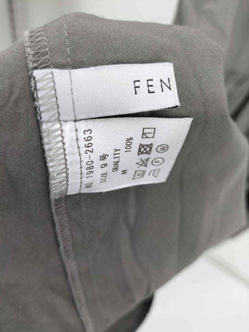 フェンネル FENNEL ギャザー スカート ノースリーブ シャツ ワンピース レディース 9号