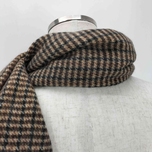 フリークスストア FREAKS STORE CASHMERE 千鳥格子 チェック フリンジ マフラー メンズ