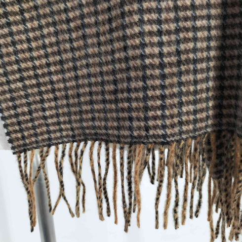 フリークスストア FREAKS STORE CASHMERE 千鳥格子 チェック フリンジ マフラー メンズ