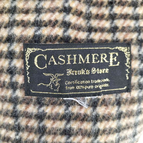 フリークスストア FREAKS STORE CASHMERE 千鳥格子 チェック フリンジ マフラー メンズ