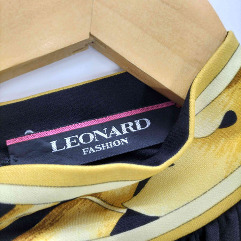 レオナール LEONARD アセテート ポリ 花柄 スパンコール ギャザー ブラウス レディース JPN:L