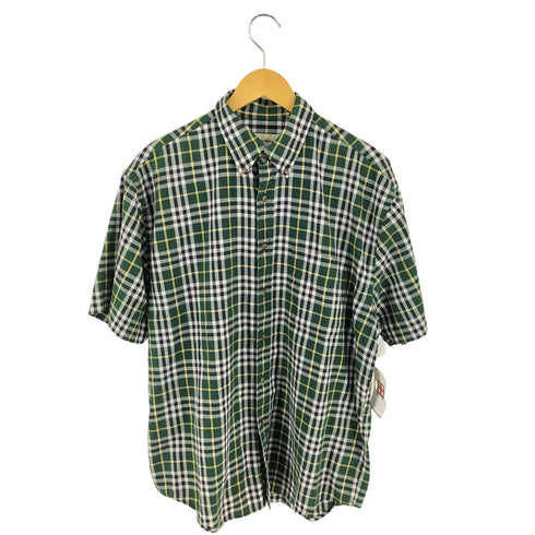 エディーバウアー Eddie Bauer 90s 白タグ チェック コットン ボタンダウンシャツ メンズ import:L