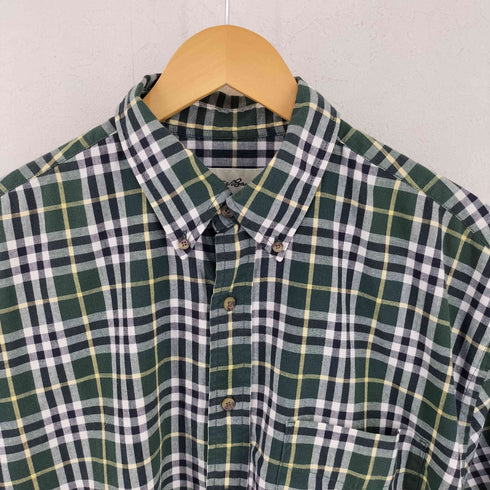 エディーバウアー Eddie Bauer 90s 白タグ チェック コットン ボタンダウンシャツ メンズ import:L