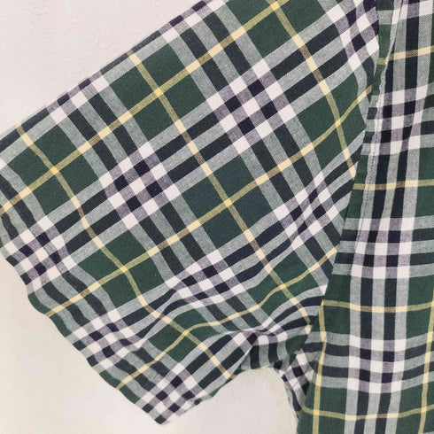 エディーバウアー Eddie Bauer 90s 白タグ チェック コットン ボタンダウンシャツ メンズ import:L