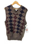 90S Tricots St.Raphael PURE NWE WOOL アーガイル柄 ニット ベスト メンズ import:L
