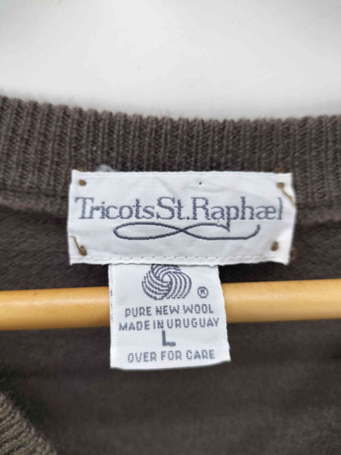 90S Tricots St.Raphael PURE NWE WOOL アーガイル柄 ニット ベスト メンズ import:L