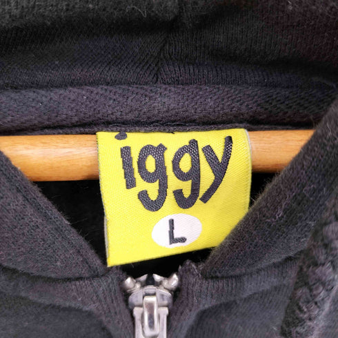 イギーニューヨーク iggy NYC バックプリントフルジップパーカー メンズ L