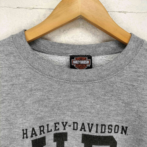 ハーレーダビッドソン HARLEY-DAVIDSON 両面プリントクルーネックスウェット メンズ L