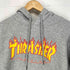 スラッシャー THRASHER フレイムロゴ プルオーバーパーカー メンズ XL