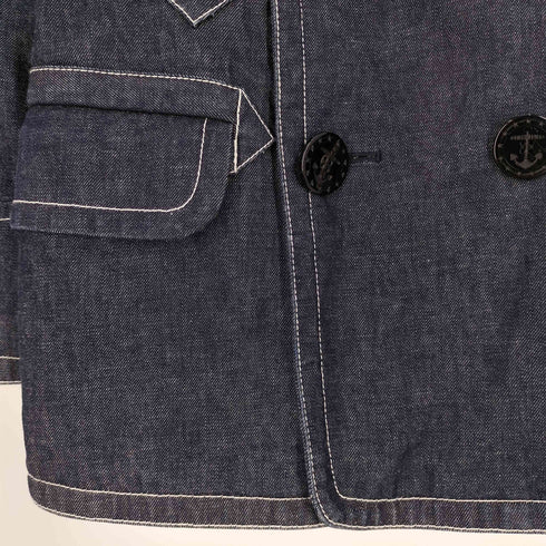 コムデギャルソンオム COMME des GARCONS HOMME 13AW AD2013 裏地キルティング デニム Pコート レディース JPN:XS