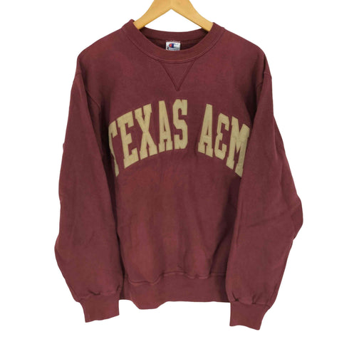 チャンピオン Champion 90-00s TEXAS A&M フロント刺繍クルーネックスウェット メンズ L