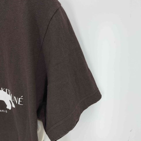 メゾンキツネ MAISON KITSUNE 刺繍デザインクルーネックS/S Tシャツ メンズ JPN:S