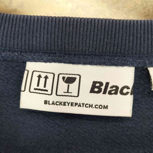 ザブラックアイパッチ THE BLACK EYE PATCH 最速 両面刺繍クルーネックスウェット メンズ L