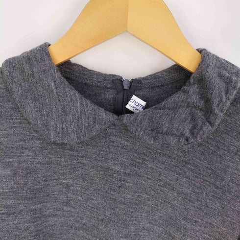 ローブドシャンブルコムデギャルソン robe de chambre COMME des GARCONS 05AW AD2004 バックジップ 丸襟 ウールニット レディース JPN:M