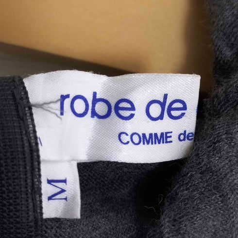 ローブドシャンブルコムデギャルソン robe de chambre COMME des GARCONS 05AW AD2004 バックジップ 丸襟 ウールニット レディース JPN:M
