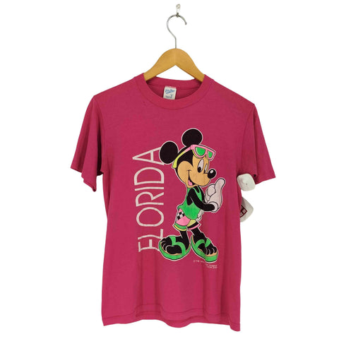USA製 袖シングル キャラクタープリントクルーネックTシャツ メンズ M
