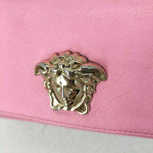 ヴェルサーチ VERSACE EVENING PINK LEATHER CHAIN BAG ショルダーバッグ レディース