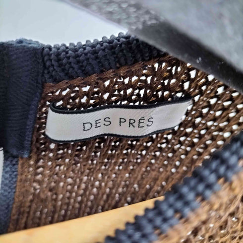 デプレ DES PRES ポリエステルリネン ベルテッドノースリーブプオーバー レディース JPN:S