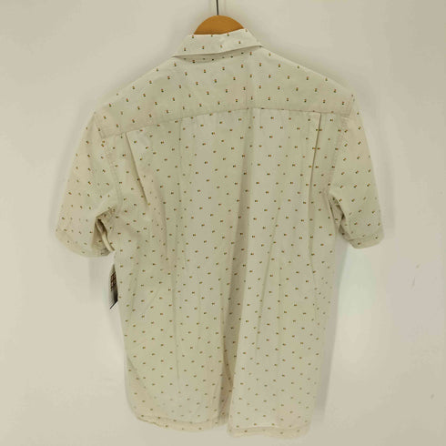 ステューシー Stussy 90S 紺タグ MADE IN USA 総柄 レギュラーカラーS/S シャツ メンズ import:M
