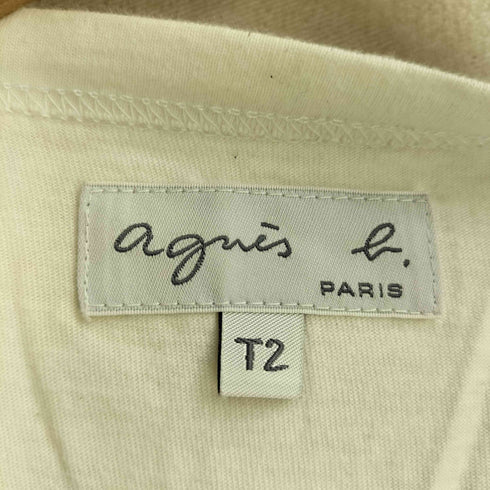アニエスベー agnes b. ロゴプリント コットン 半袖Tシャツ レディース T2