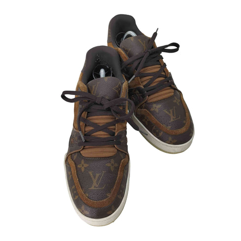 ルイヴィトン LOUIS VUITTON LVトレイナー モノグラム スエード メンズ 6 1/2