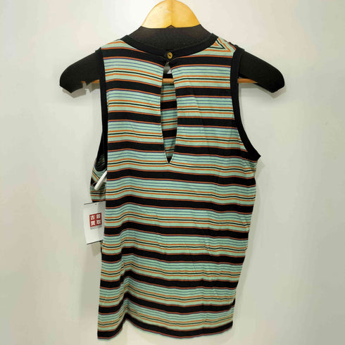 ロクビューティーアンドユースユナイテッドアローズ 6 BEAUTY & YOUTH UNITED ARROWS 22SS MULTI BORDER NO SLEEVE T-SHIRT レディース