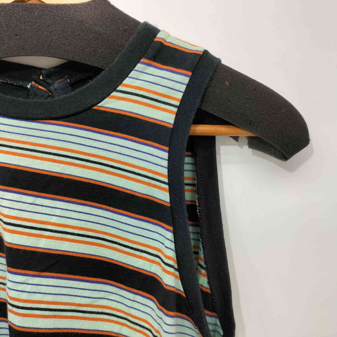 ロクビューティーアンドユースユナイテッドアローズ 6 BEAUTY & YOUTH UNITED ARROWS 22SS MULTI BORDER NO SLEEVE T-SHIRT レディース