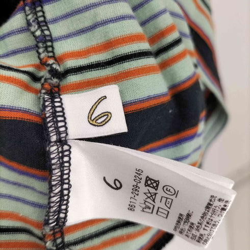 ロクビューティーアンドユースユナイテッドアローズ 6 BEAUTY & YOUTH UNITED ARROWS 22SS MULTI BORDER NO SLEEVE T-SHIRT レディース