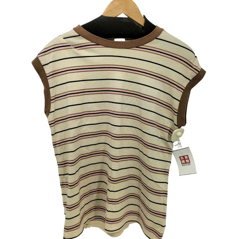 ロクビューティーアンドユースユナイテッドアローズ 6 BEAUTY & YOUTH UNITED ARROWS 22SS COTTON MULTI BORDER NO SLEEVE T-SHIRT レディース
