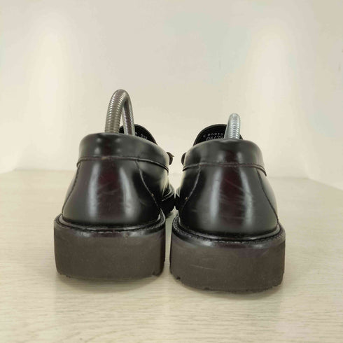 ジーエイチバス G.H.BASS WEEJUNS BLACK&LEOPARD RUG SOLE ハラコ レオパード ローファー メンズ 6 1/2