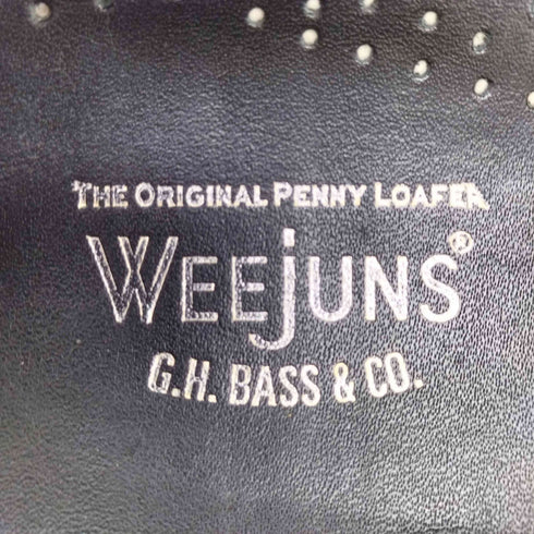 ジーエイチバス G.H.BASS WEEJUNS BLACK&LEOPARD RUG SOLE ハラコ レオパード ローファー メンズ 6 1/2