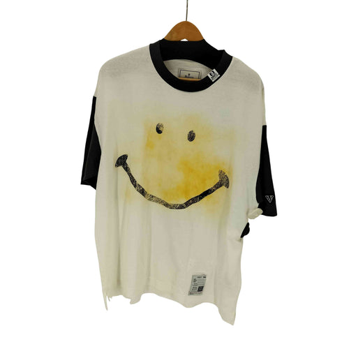 メゾンミハラヤスヒロ Maison MIHARA YASUHIRO 25SS Smily Face Printed Ringer T-shirt メンズ JPN:46
