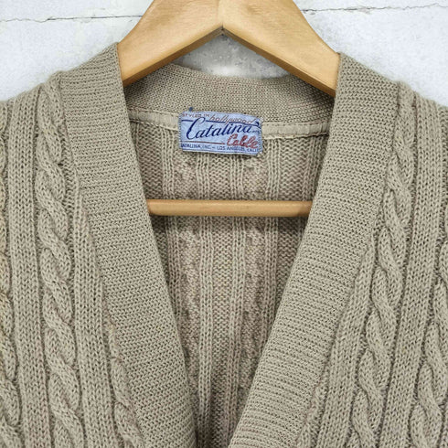 カタリナ Catalina 40S~ ウール ケーブルニットベスト メンズ