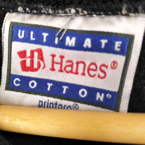 ヘインズ Hanes 刺繍タグ プリント クルーネック スウェット メンズ