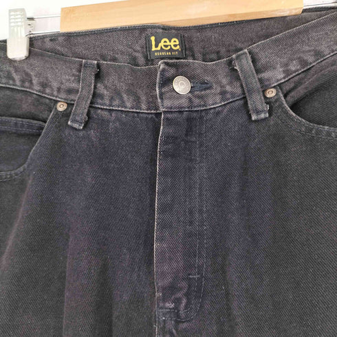 リー Lee メキシコ製 REGULAR FIT ストレートブラックデニムパンツ メンズ 36/32