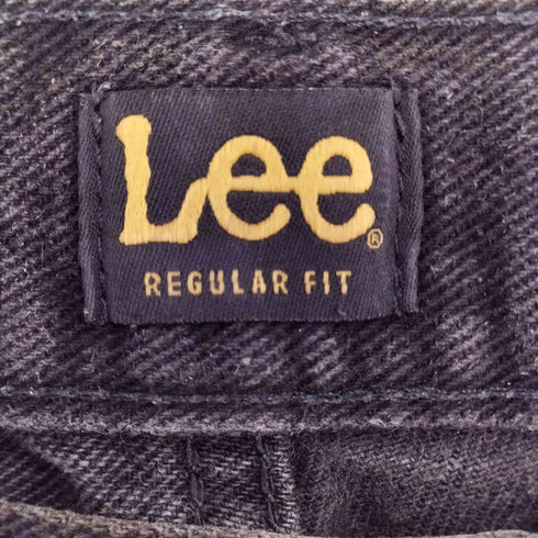 リー Lee メキシコ製 REGULAR FIT ストレートブラックデニムパンツ メンズ 36/32