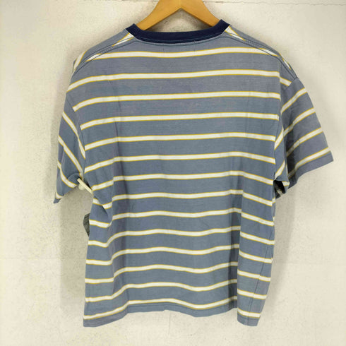 パブリュクス PUBLUX チームロゴワッペンボーダー柄クルーネックTシャツ メンズ S