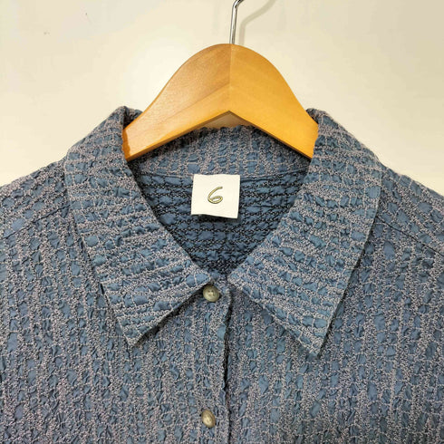 ロクビューティーアンドユースユナイテッドアローズ 6 BEAUTY & YOUTH UNITED ARROWS キュプラポリエステル エンブロイダリー シャツ レディース