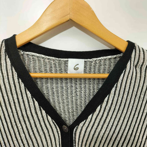ロクビューティーアンドユースユナイテッドアローズ 6 BEAUTY & YOUTH UNITED ARROWS COTTON STRIPE CARDIGAN レディース