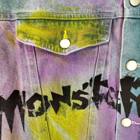 MONSTER 両面プリント マルチカラー デニムジャケット メンズ JPN:M