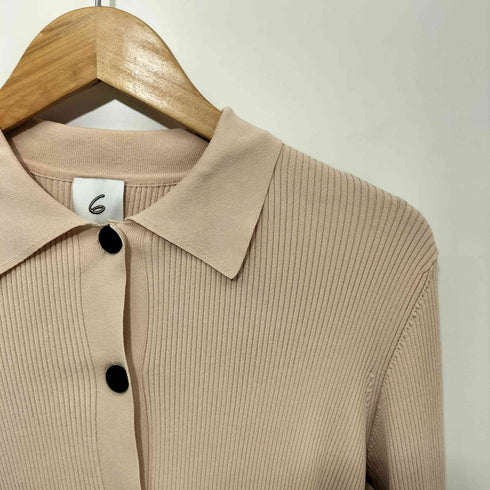ロクビューティーアンドユースユナイテッドアローズ 6 BEAUTY & YOUTH UNITED ARROWS 22AW RIB SHIRT CARDIGAN レディース