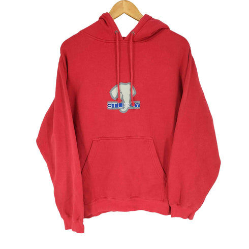 ステューシー Stussy 紺タグ ELEPHANTロゴプリント フーディー メンズ import:L