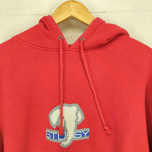 ステューシー Stussy 紺タグ ELEPHANTロゴプリント フーディー メンズ import:L