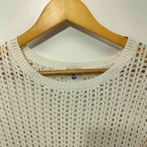 ロクビューティーアンドユースユナイテッドアローズ 6 BEAUTY & YOUTH UNITED ARROWS 21SS MESH LONG SLEEVE KNIT レディース