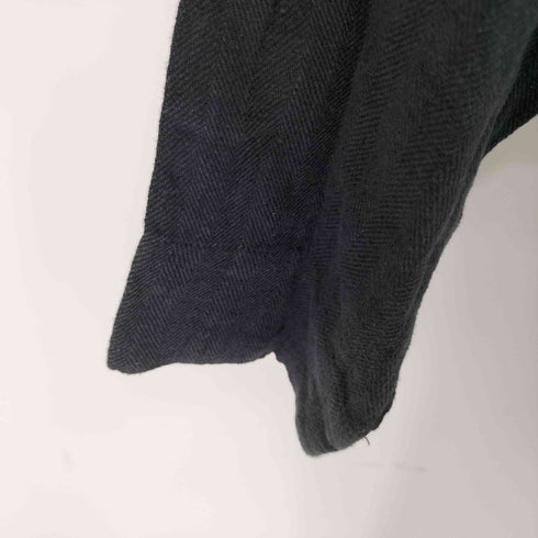 BLUE WILLOW リネンコットン ヘリンボーン バンドカラーシャツ レディース